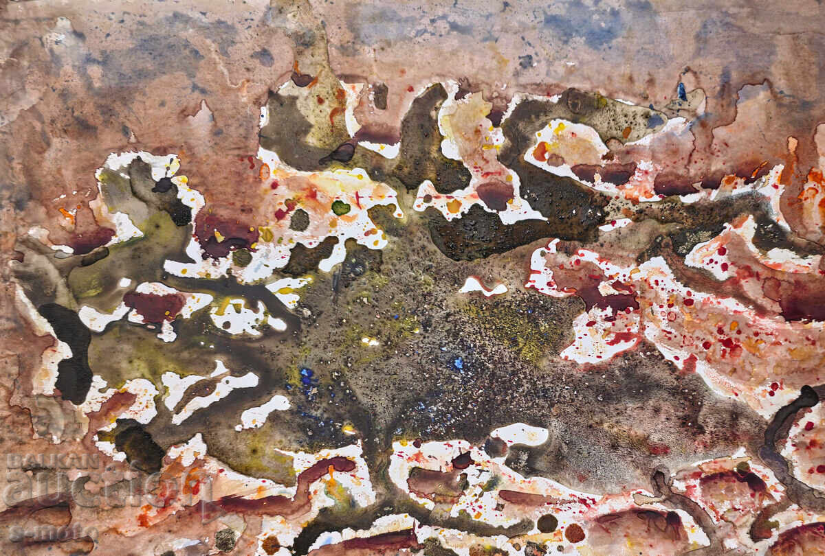 Licitație Stoian Domuschiev/ 1935 - 2021 /Acuarelă, compoziție abstractă Licitație Stoian Domuschiev/ 1935 - 2021 /Acuarelă, compoziție abstractă