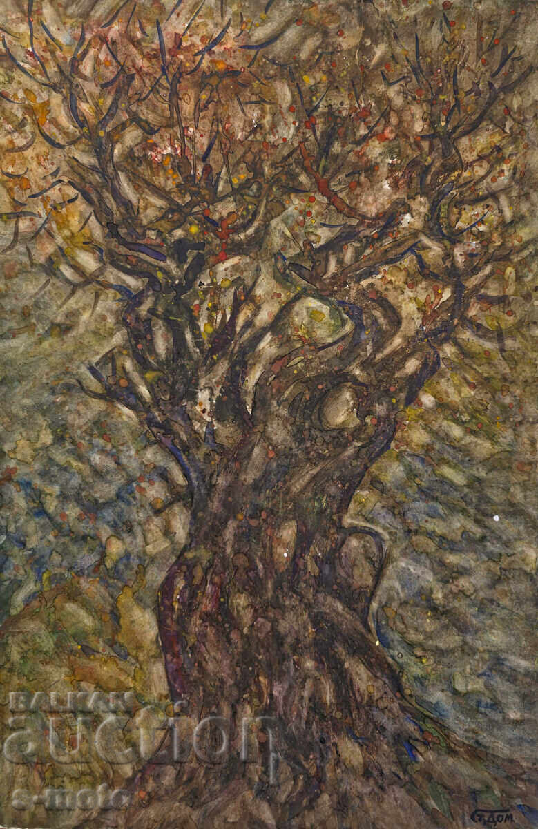 Stoian Domuschiev / 1935 - 2021 / Acuarelă, peisaj