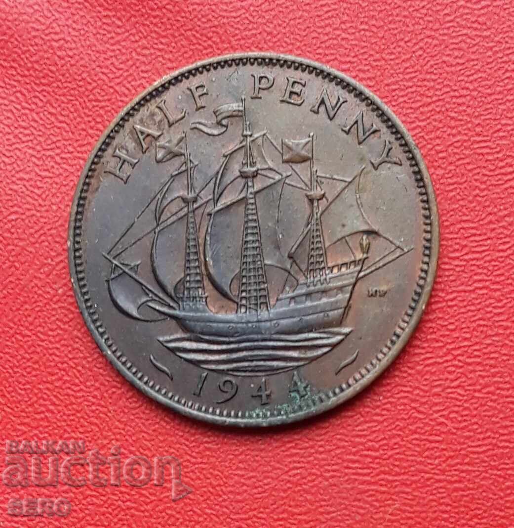 Marea Britanie - 1/2 penny 1944 Marea Britanie - 1/2 penny 1944