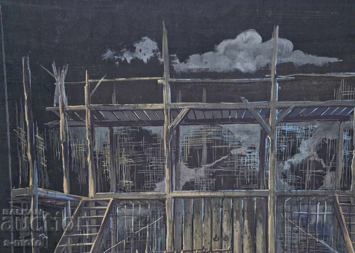 Παράδοση Έργο γκουάς, σκηνογραφία, εσωτερικό