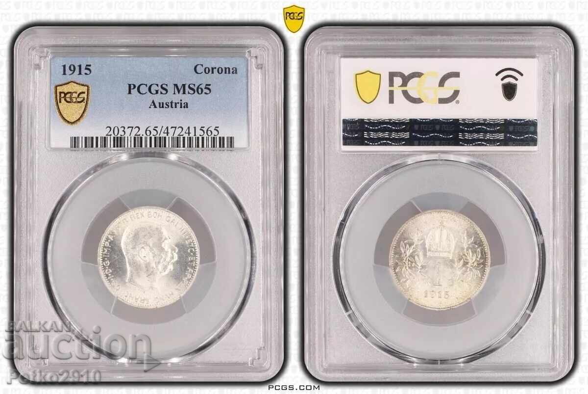 Auction  Coin One Crown 1915 MS65