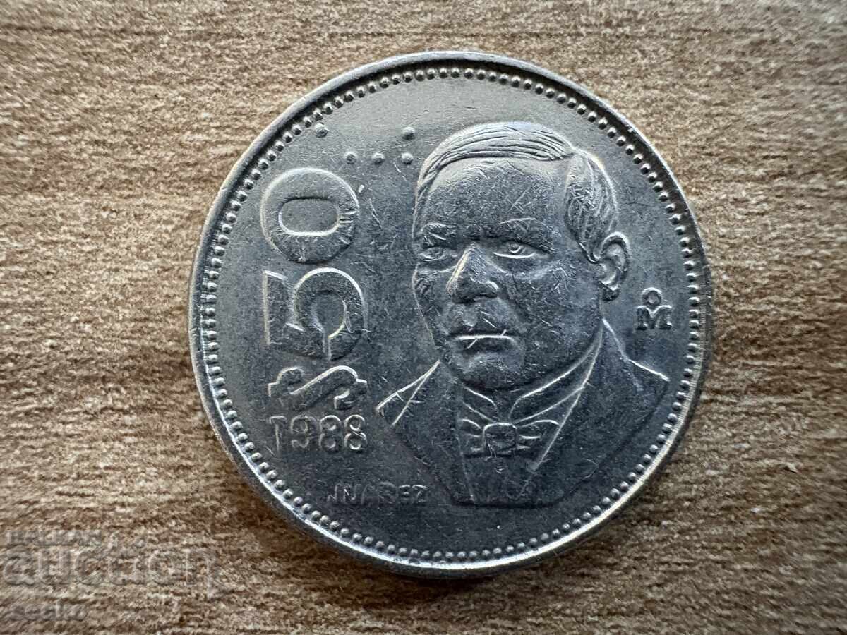 Mexic - 50 pesos (1988) - Cupru-Nichel /nemagnetic/ Mexic - 50 pesos (1988) - Cupru-Nichel /nemagnetic/