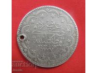 20 Kurush Imperiul Otoman AH 1277/10 - AD 1870 Argint
