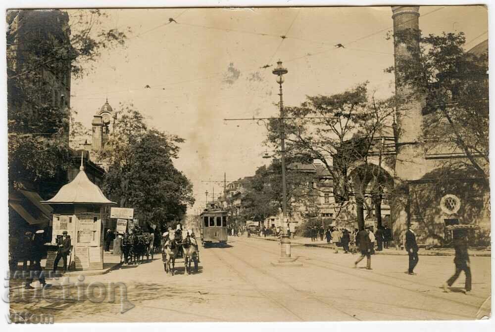 София булевард Мария Луиза трамвай халите рядка картичка