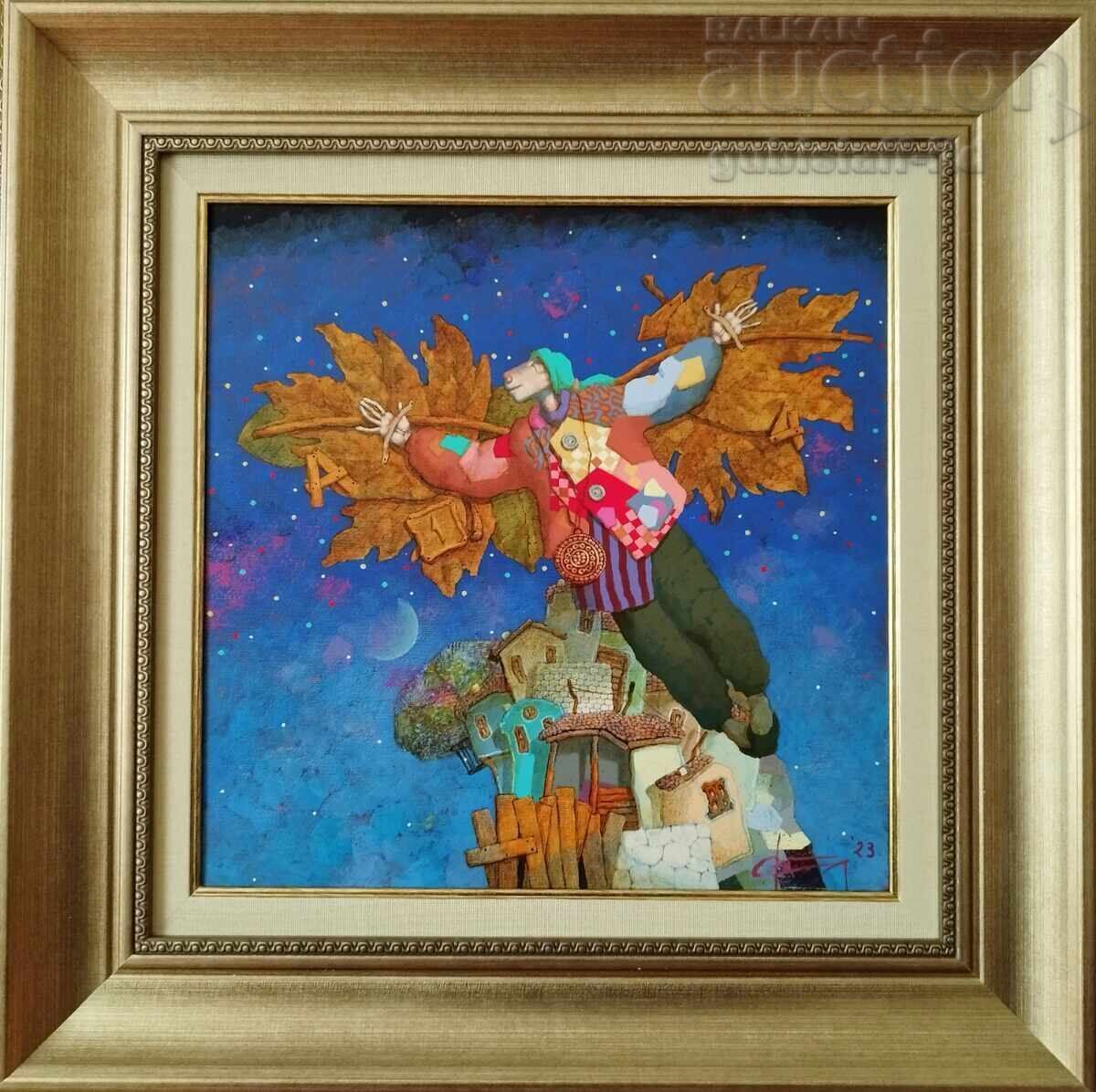 Painting, "Flight", artist Angel Gerdzhikov, 2023 Painting, "Flight", artist Angel Gerdzhikov, 2023