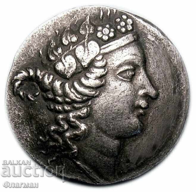 Tetradrahmă din Tracia, insula Thasos ( Θάσος ), 148 î.Hr Tetradrahmă din Tracia, insula Thasos ( Θάσος ), 148 î.Hr