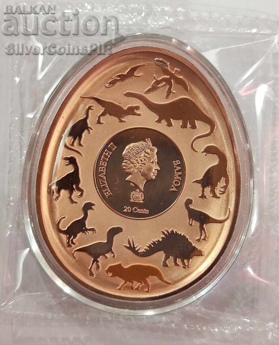 Honey 20 Cent Auroraceratops Dinosaur 2023 Samoa - 5 Honey 20 Cent Auroraceratops Dinosaur 2023 Samoa - 5