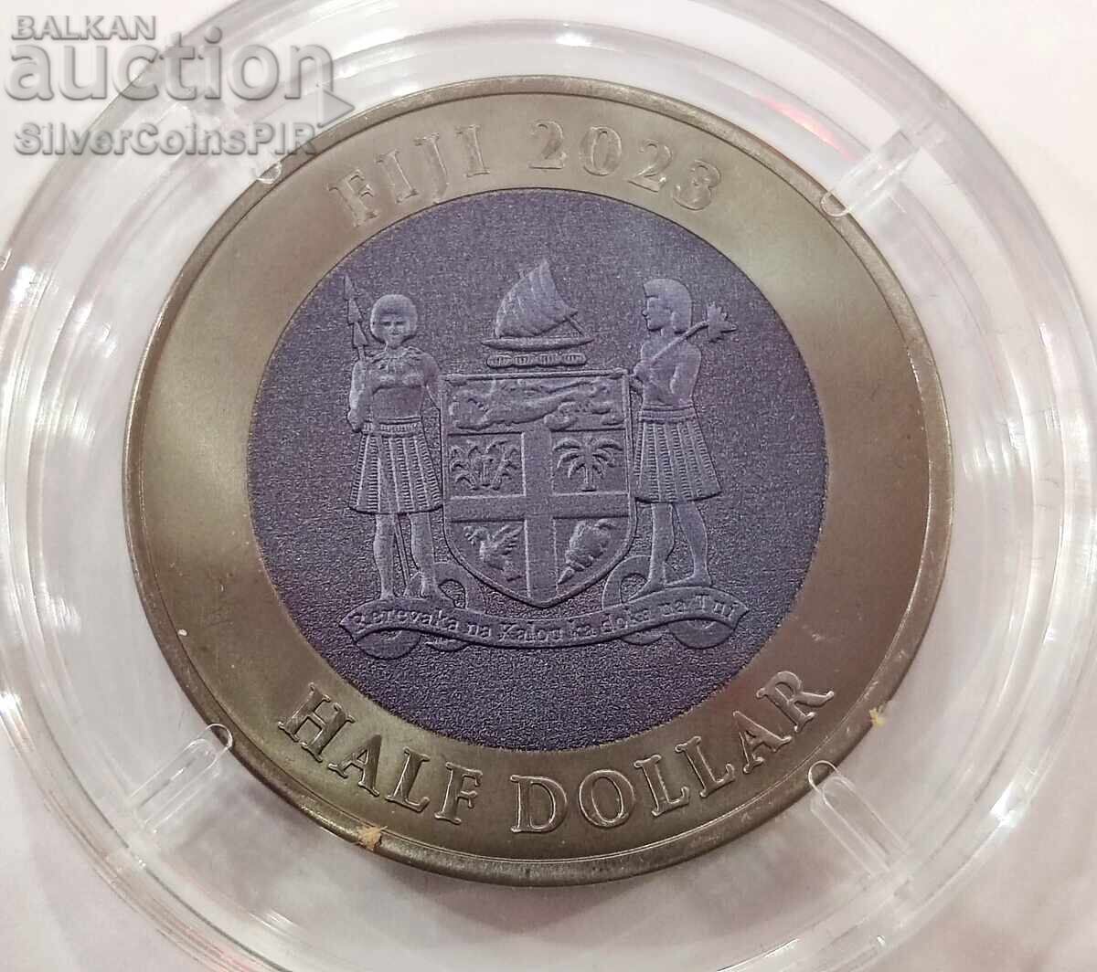 Auction Titan 1/2 Dollar International Space Station 2023 Fiji Auction Titan 1/2 Dollar International Space Station 2023 Fiji