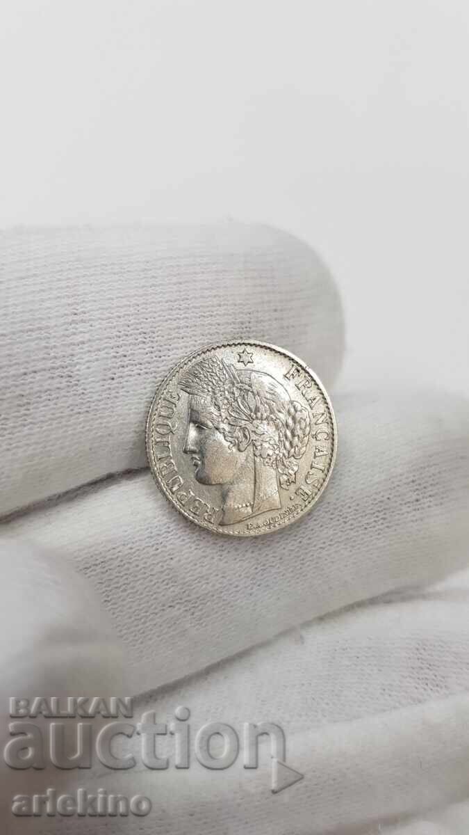 Rare French Silver Coin 50 Centimes 1895 - 5