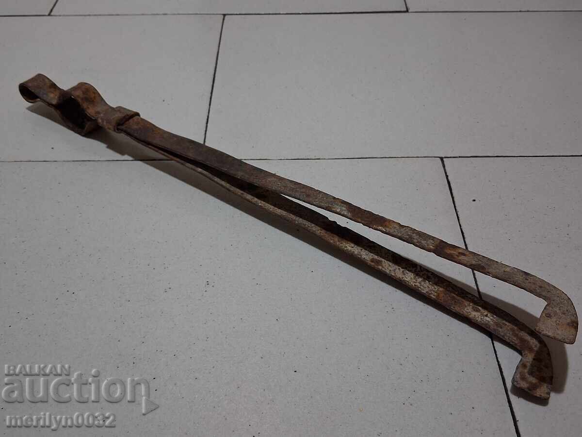 Old tongs, dilaf, wrought iron - 6