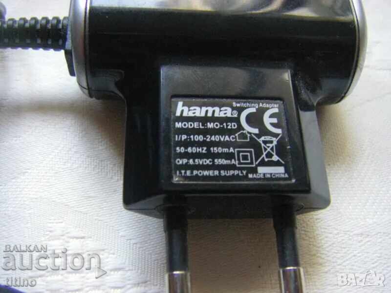 Μετασχηματιστής HAMA MO-12D / AC 100V-240V / DC 6.5V, 550mA