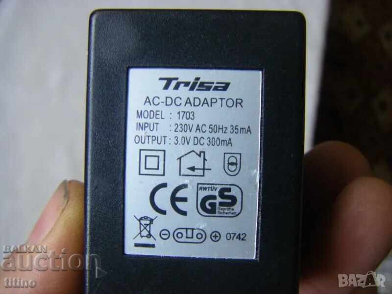 Λειτουργικός μετασχηματιστής TRISA - AC 230V/DC 3V, 300mA