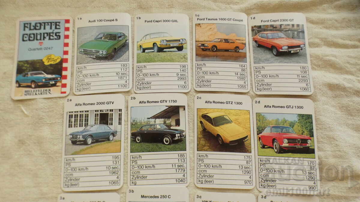 Комплект 32 карти Автомобили с цена 15.00 лв. | € 7.67