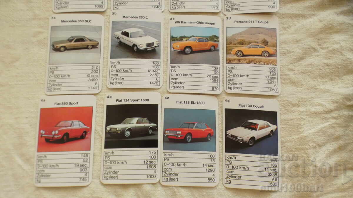 Аукцион Комплект 32 карти Автомобили