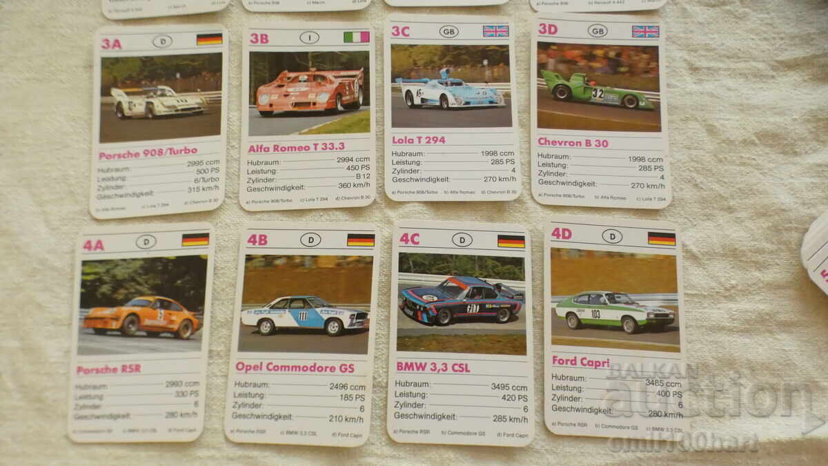 Set of 32 Cars Cards with price 12.00 BGN | € 6.14