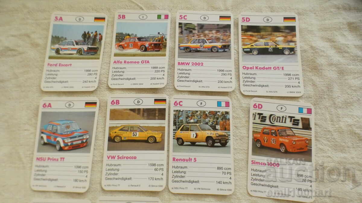 Delivery of Set of 32 Cars Cards