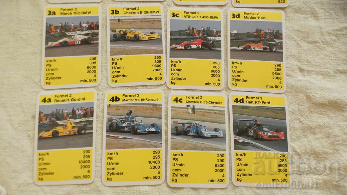 Auction Set of 32 cards: Ships, Cars, Formula 1 Auction Set of 32 cards: Ships, Cars, Formula 1