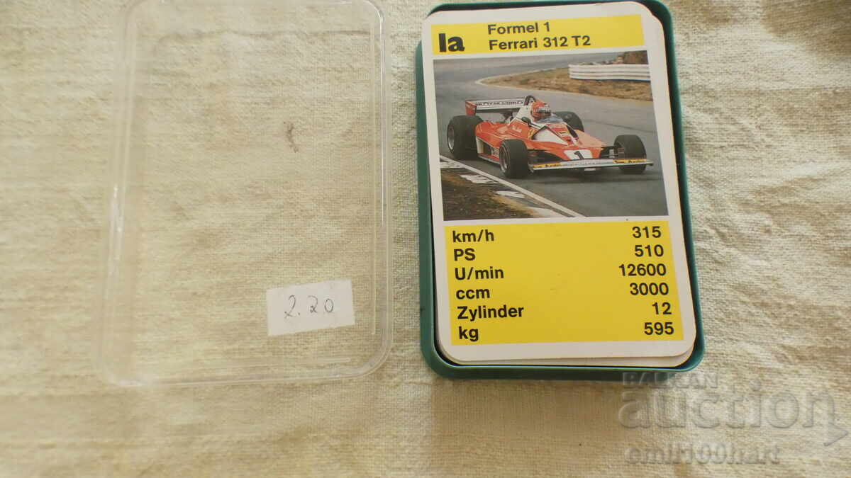 Set of 32 cards: Ships, Cars, Formula 1 Set of 32 cards: Ships, Cars, Formula 1