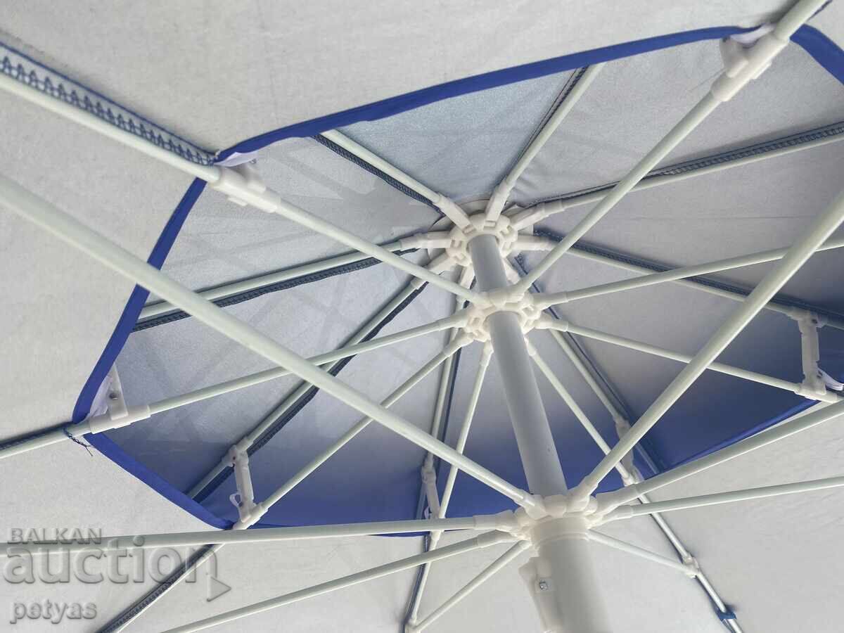 Δημοπρασία Μεγάλη ομπρέλα παραλίας με ρυθμιζόμενο κλαπέ/ σε δύο επίπεδα /