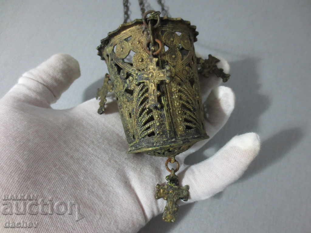 Доставка на Старинно Възрожденско Домашно Българско Кандило 19Век Доставка на Старинно Възрожденско Домашно Българско Кандило 19Век