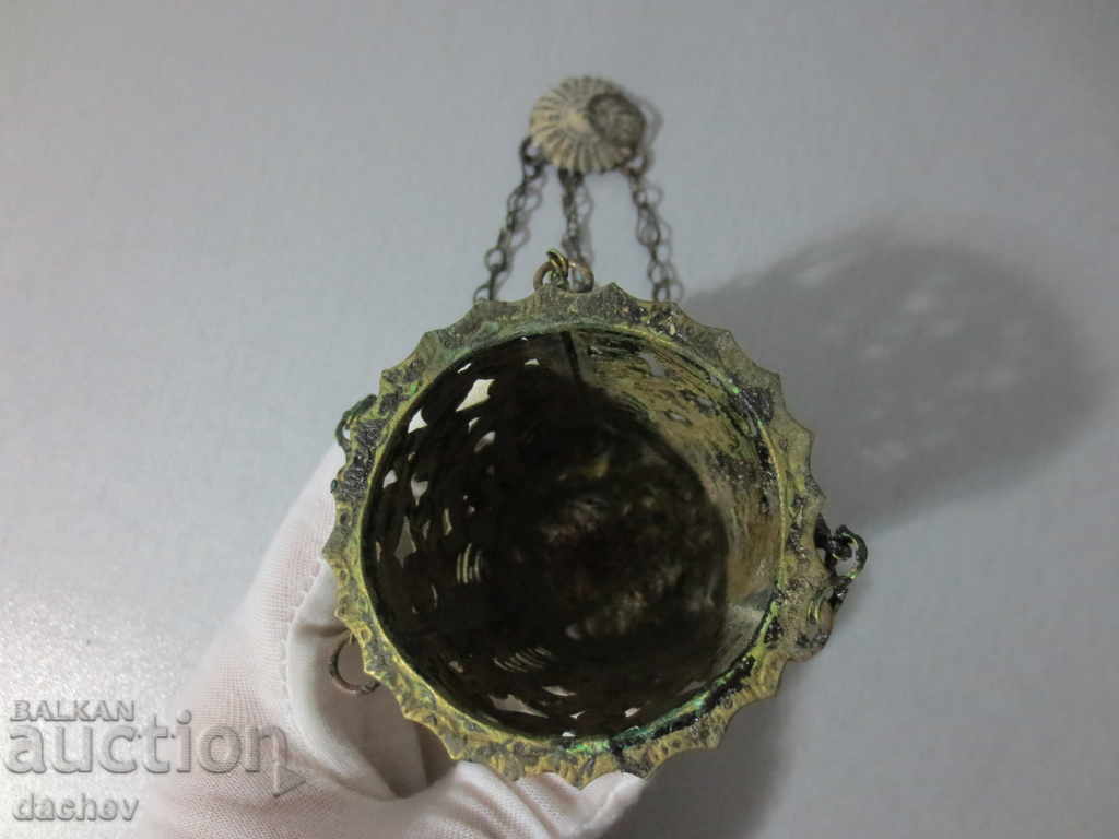 Старинно Възрожденско Домашно Българско Кандило 19Век - 6 Старинно Възрожденско Домашно Българско Кандило 19Век - 6