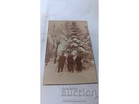 Photograph of a Model Farm, Ruse Region, Man and Two Women in Winter