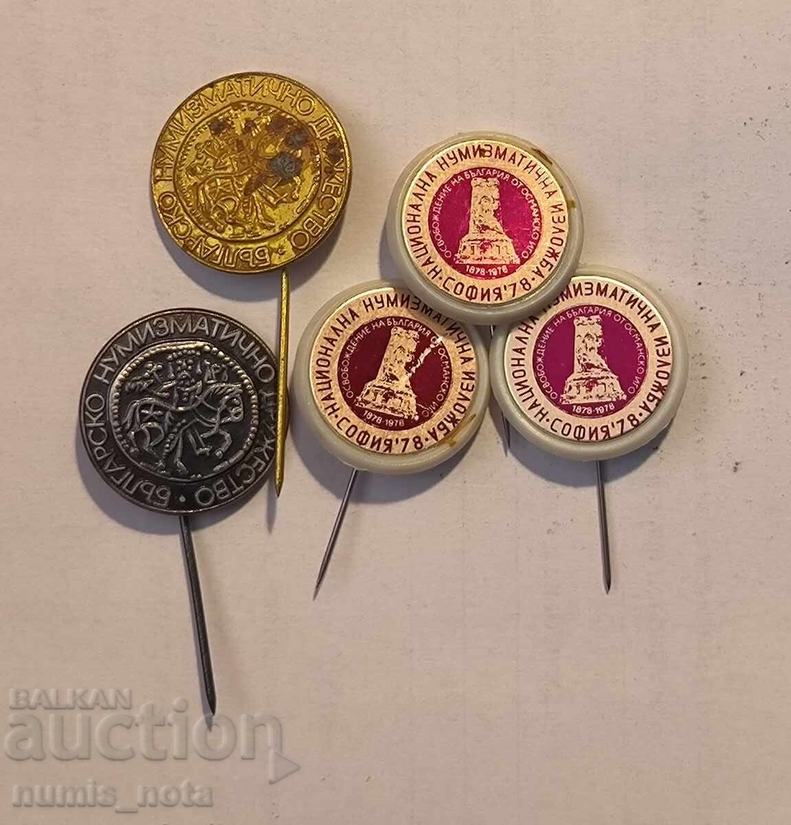 Λοτ από κονκάρδες νομισματικής εταιρείας και έκθεσης Λοτ από κονκάρδες νομισματικής εταιρείας και έκθεσης