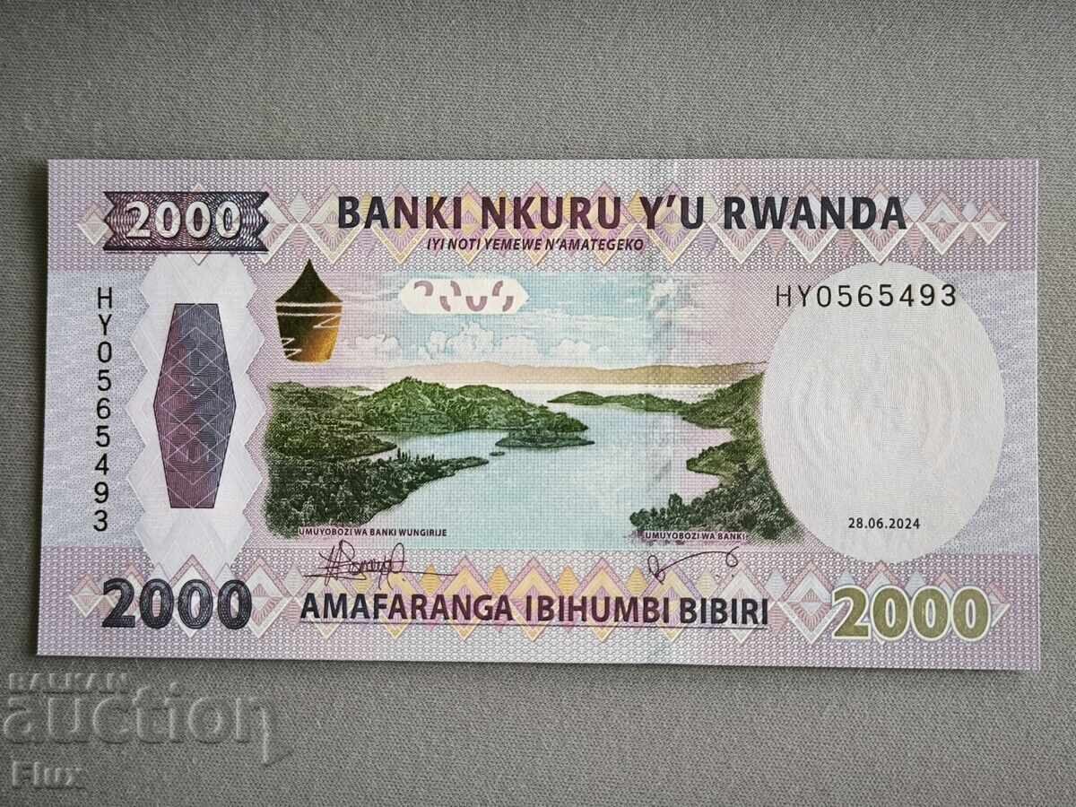Τραπεζογραμμάτιο - Ρουάντα - 2000 φράγκα UNC | 2024 με τιμή 15.00 BGN | € 7.67 Τραπεζογραμμάτιο - Ρουάντα - 2000 φράγκα UNC | 2024 με τιμή 15.00 BGN | € 7.67