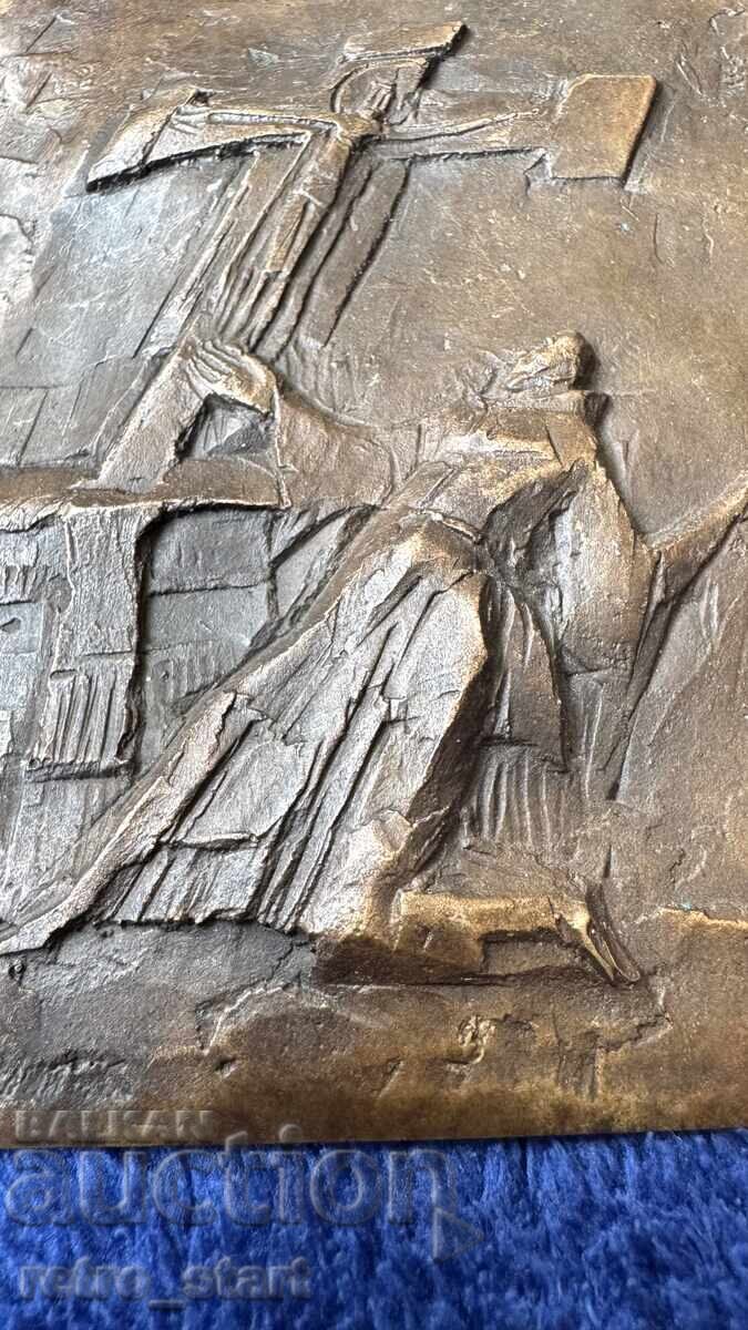 Доставка на Антикварна пластика/пано бронз