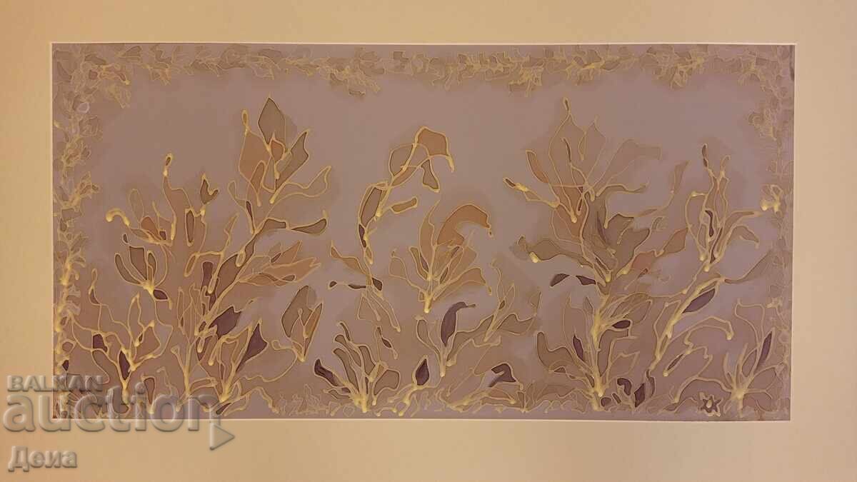 Beautiful painting on silk with price € 71.58 | 140.00 BGN