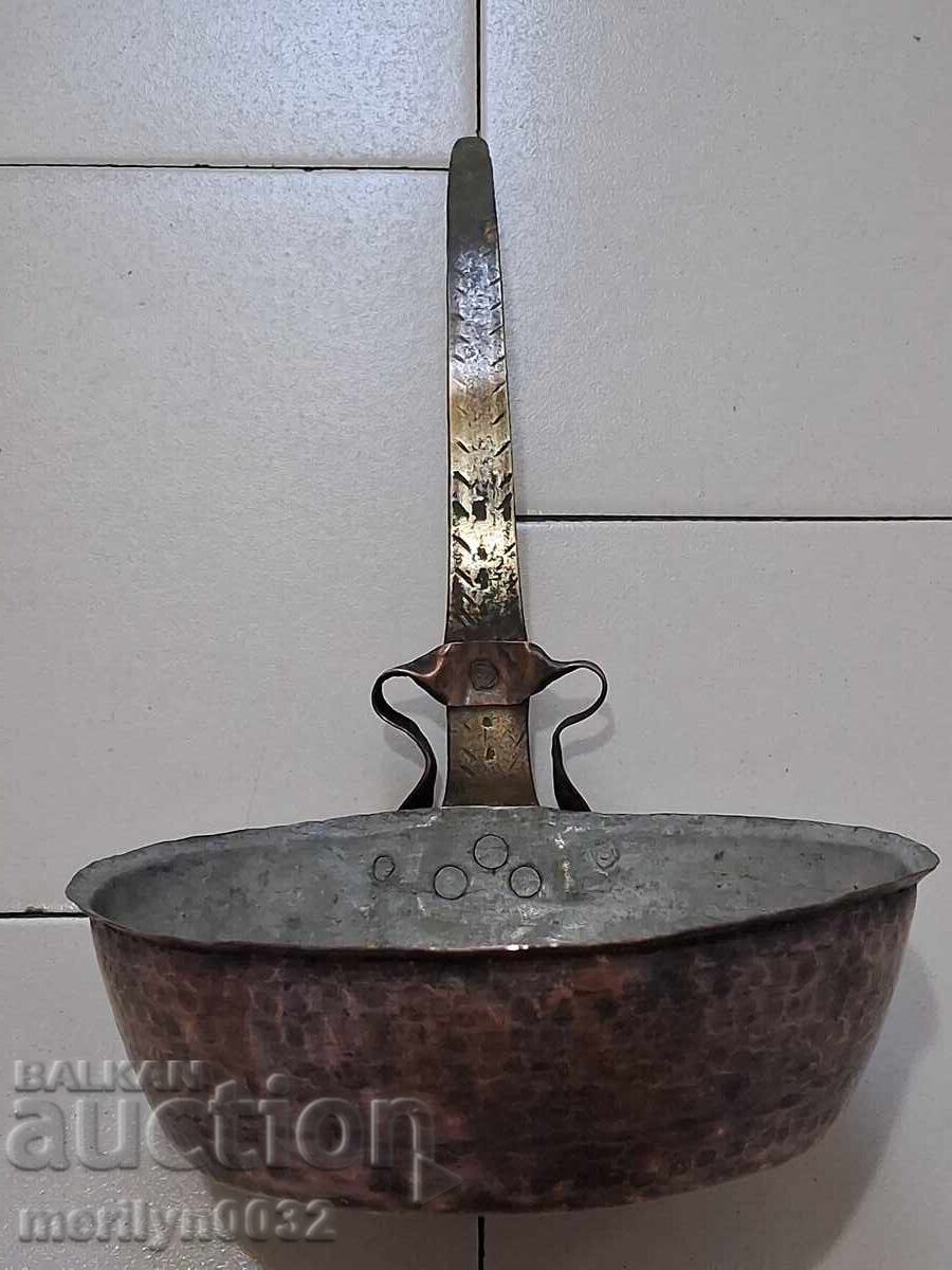 Auction  Old copper pan, copper, tray, copper vessel