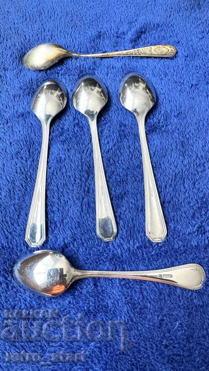 Solingen κουτάλια 3 τεμάχια + 1 wmf και 1 Ρωσικό με τιμή 10.00 BGN | € 5.11 Solingen κουτάλια 3 τεμάχια + 1 wmf και 1 Ρωσικό με τιμή 10.00 BGN | € 5.11