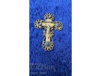 Παλαιό επιχρυσωμένο σταυρουδάκι, χειροποίητο