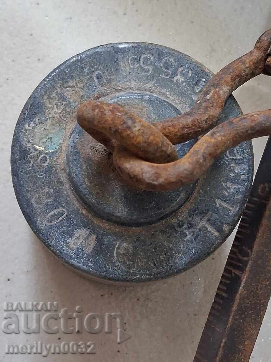 Δημοπρασία Παλαιός ζυγός, ζυγαριά, ζύγι, σταθμά από τα μέσα του 20ου αιώνα