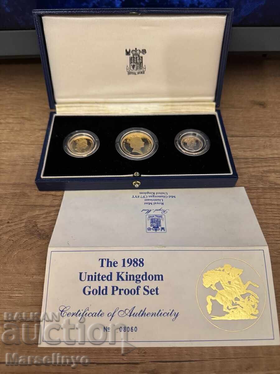 Very rare authentic Proof Set Gold Sovereigns 1988 with price € 3800.00 | 7432.15 BGN