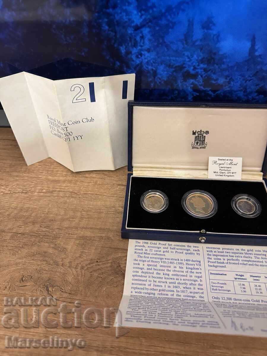 Delivery of Very rare authentic Proof Set Gold Sovereigns 1988