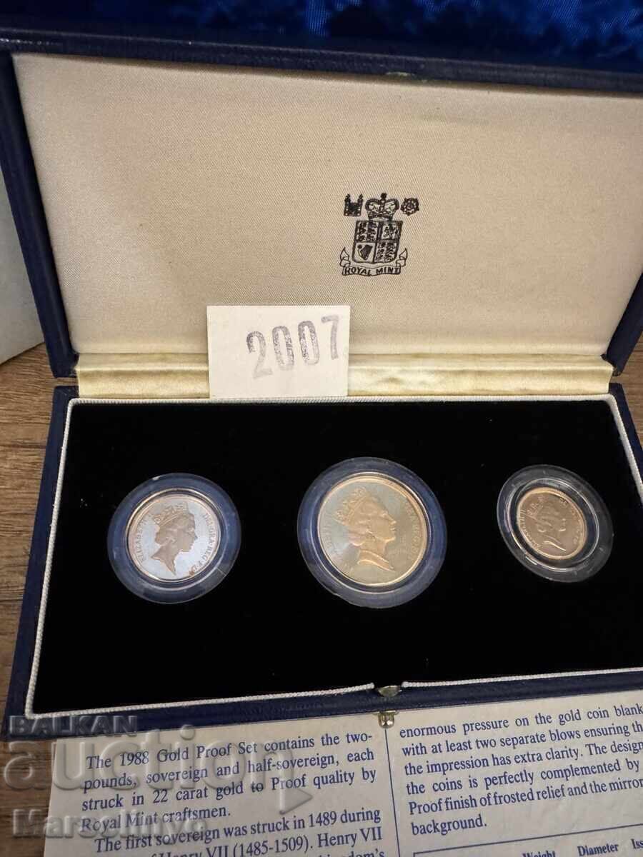 Set foarte rar autentic de Proba Suverani de Aur 1988 - 5