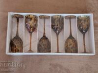 Vintage white wine glasses set of 6, Amber