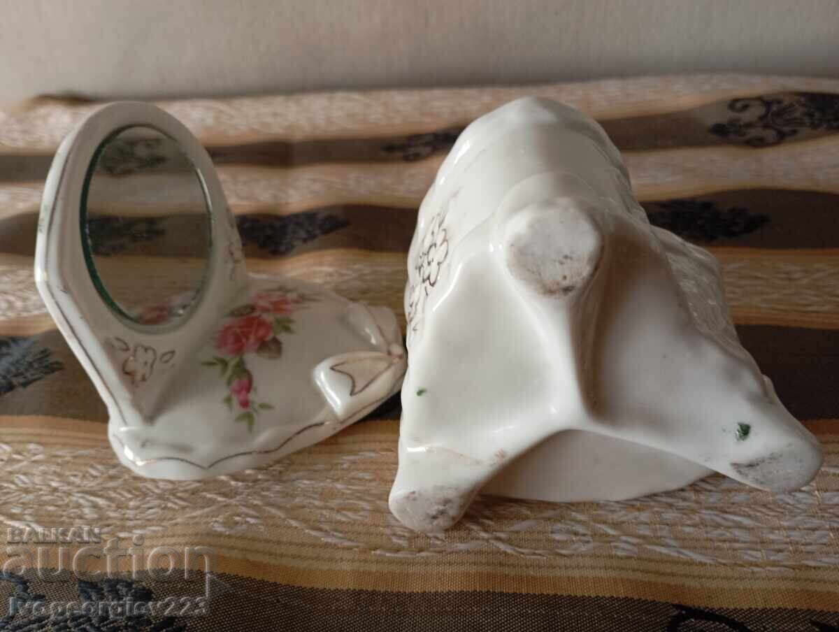 Cutie veche de bijuterii cu oglindă - 6