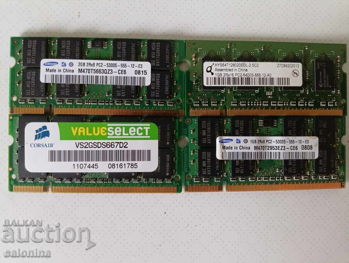 Memorie RAM pentru laptop, 4 bucăți