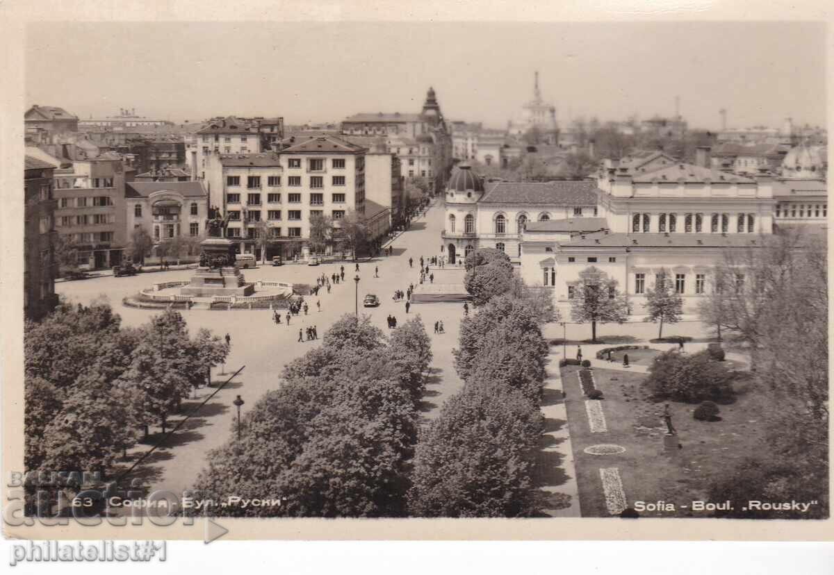 ΠΑΛΙΑ ΣΟΦΙΑ περ. 1955 ΚΑΡΤ Πλατεία Εθνοσυνέλευσης 460