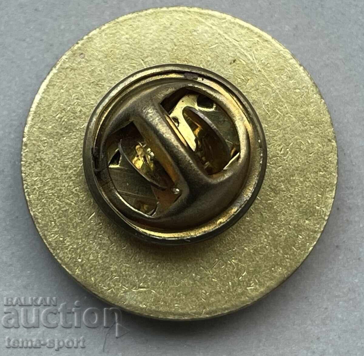 1541 Βουλγαρία σήμα ποδοσφαιρικού συλλόγου Ριλσκι σπορτίστ Σαμοκόβ με τιμή 5.00 BGN | € 2.56