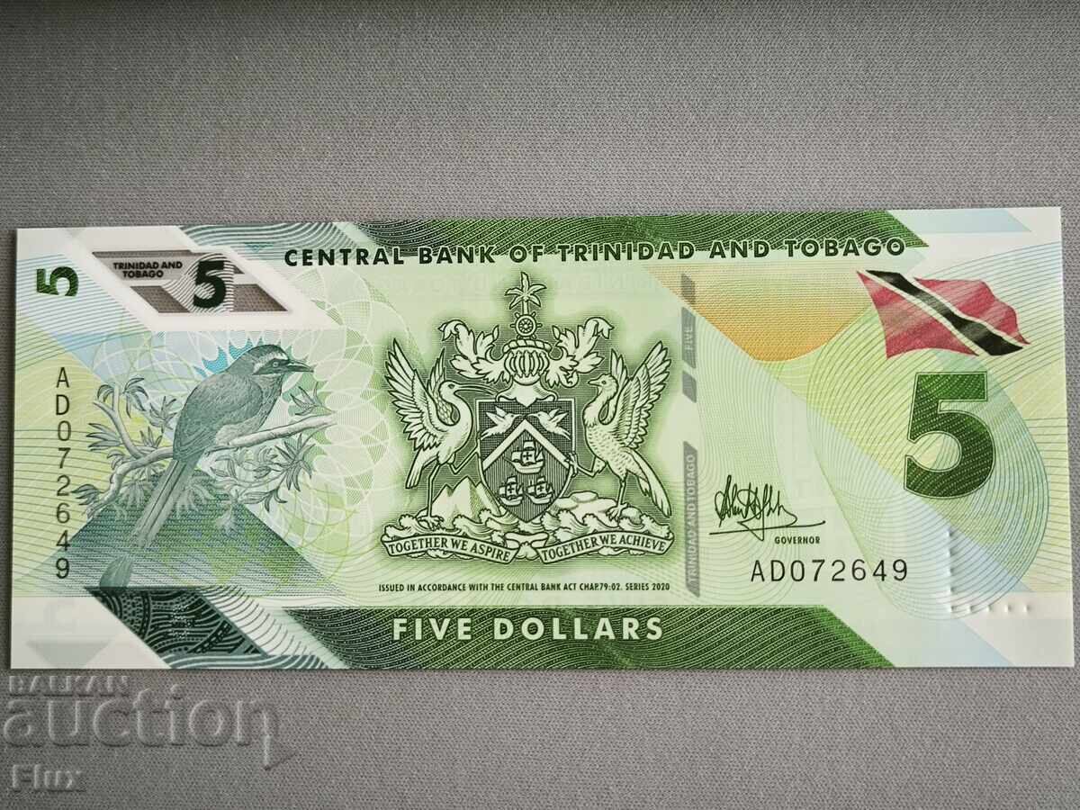 Banknote - Trinidad and Tobago - 5 dollars UNC | 2020