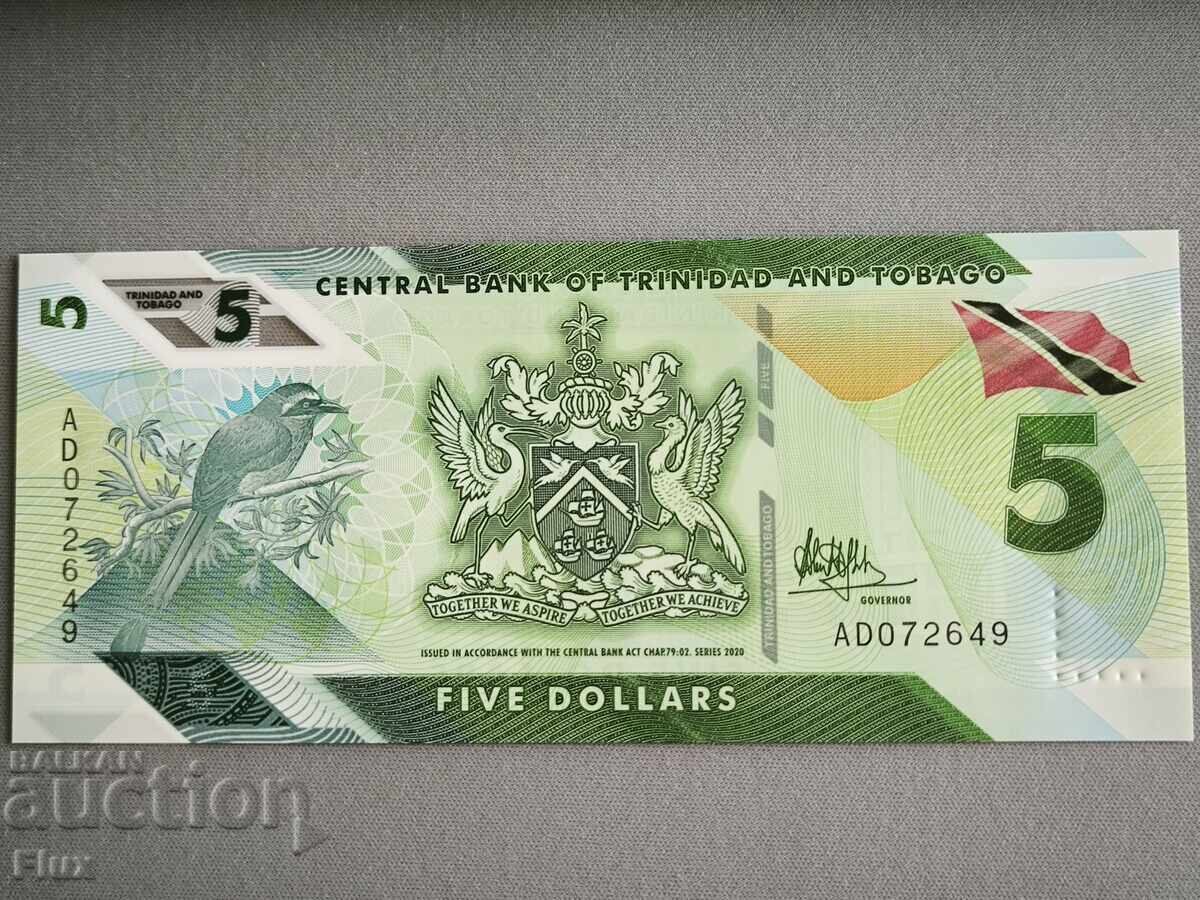 Bancnotă - Trinidad și Tobago - 5 dolari UNC | 2020