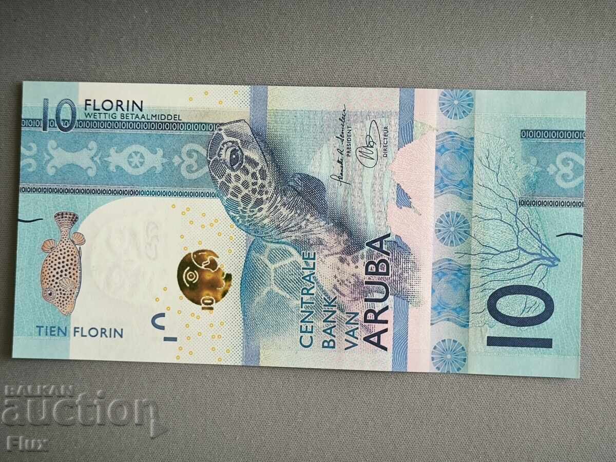 Banknote - Aruba - 10 florins UNC | 2019 with price 33.50 BGN | € 17.13 Banknote - Aruba - 10 florins UNC | 2019 with price 33.50 BGN | € 17.13