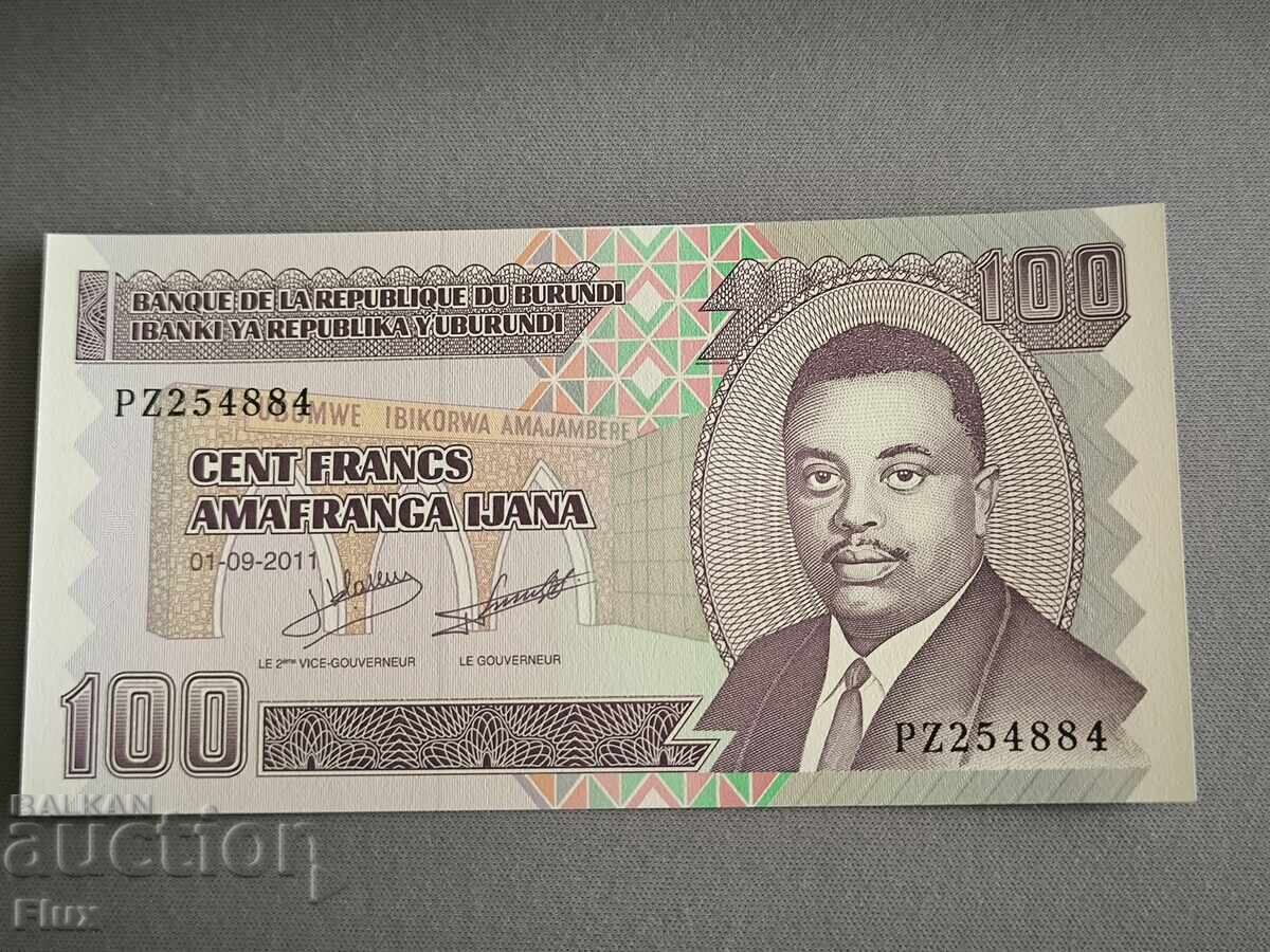 Банкнота - Бурунди - 100 франка UNC | 2001г.