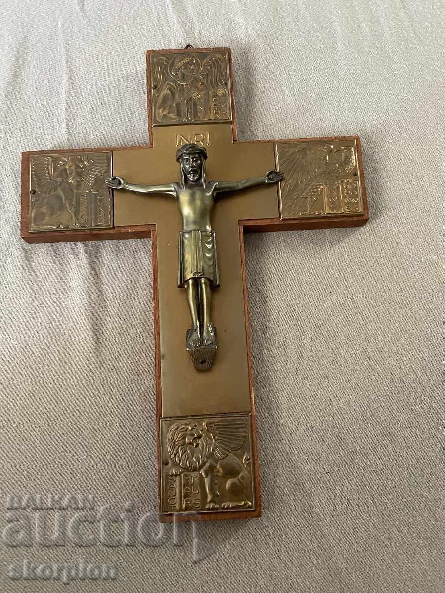 Кръст в стил Арт Деко с евангелистите около 1930 г. - 7