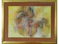 Painting "Riders", prof. Stoimen Stoilov, 1991