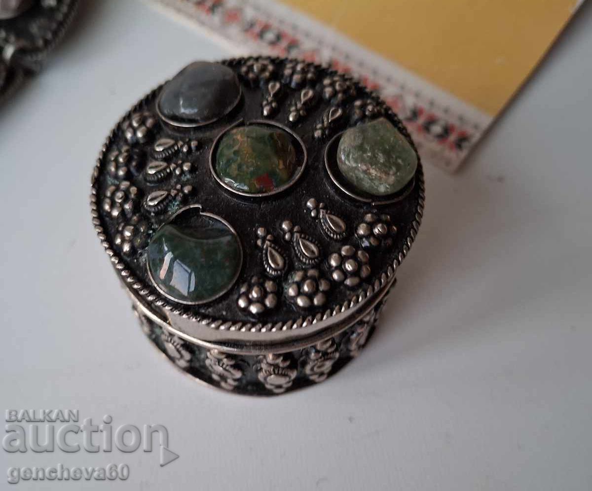 Cutie de bijuterii din metal vintage - 6