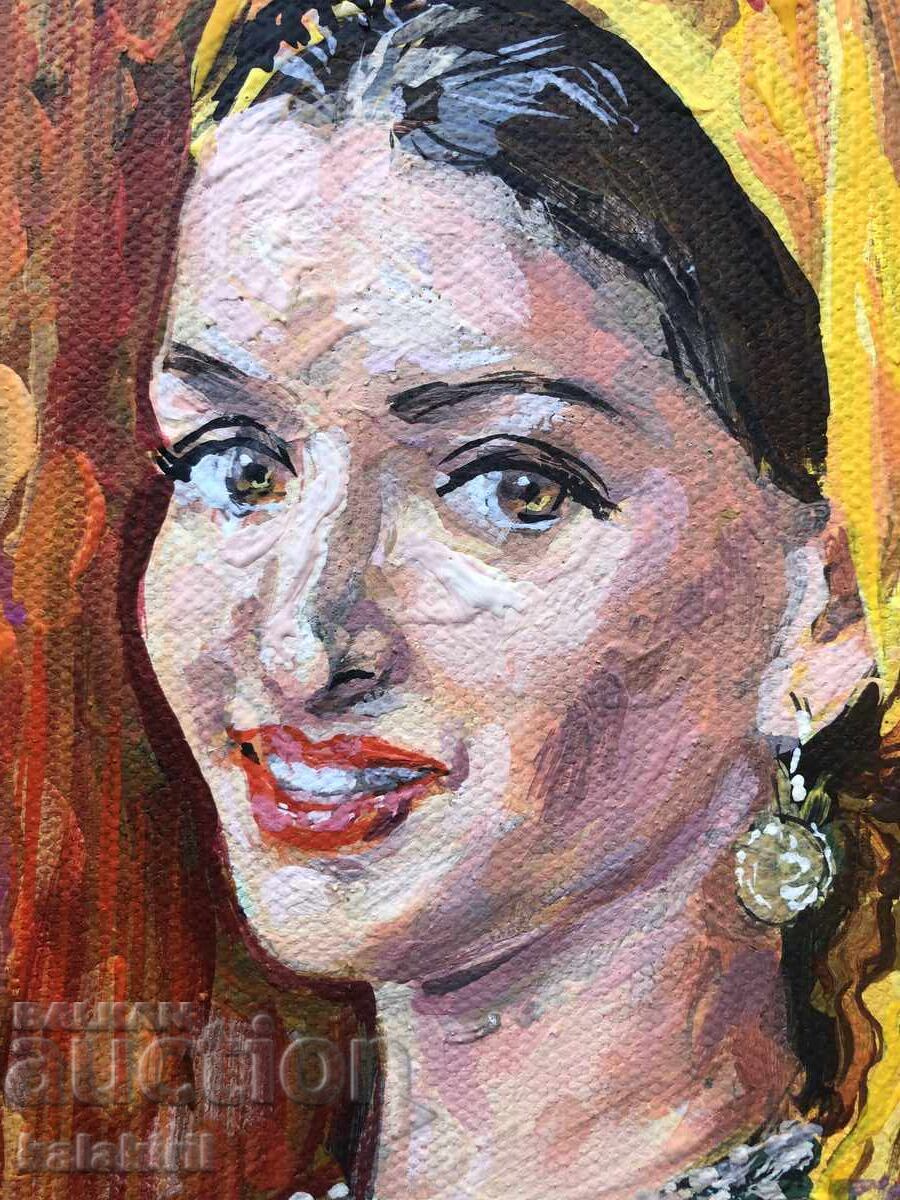 "Βουλγάρα με κίτρινο μαντήλι" με τιμή 300.00 BGN | € 153.39